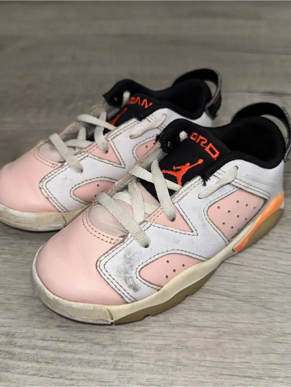 Nike Air Jordan Retro 6 Low Atmosphere Pink/Orange Toddler Size 9C DV3529-102